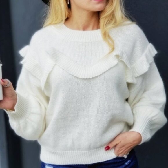 CHIC DOLLZ Cream Sweater - Picture 1 of 5